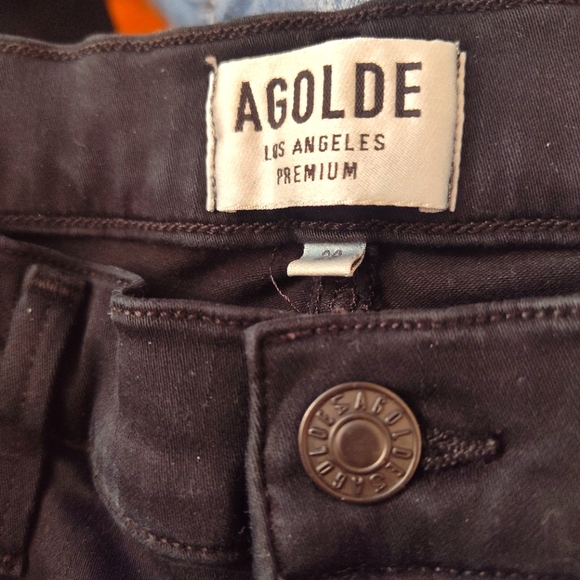Agolde black skinny distressed cropped jeans - Picture 4 of 6